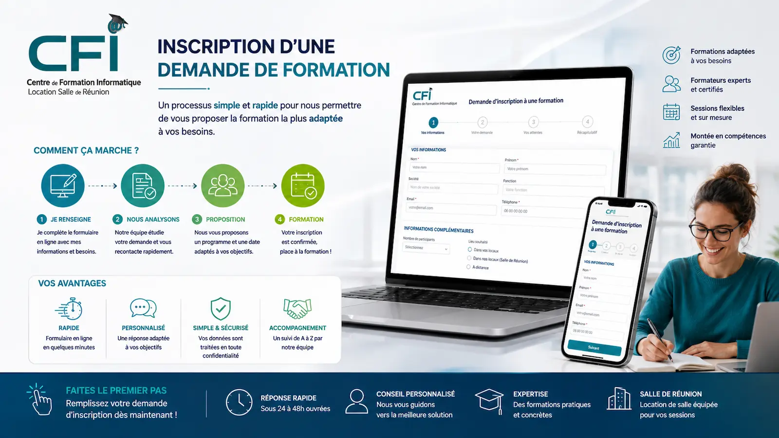Illustration du formulaire d’inscription