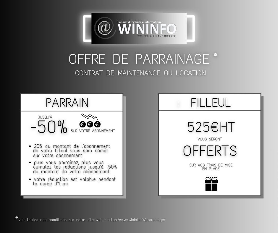 Illustration de l’offre de parrainage WININFO
