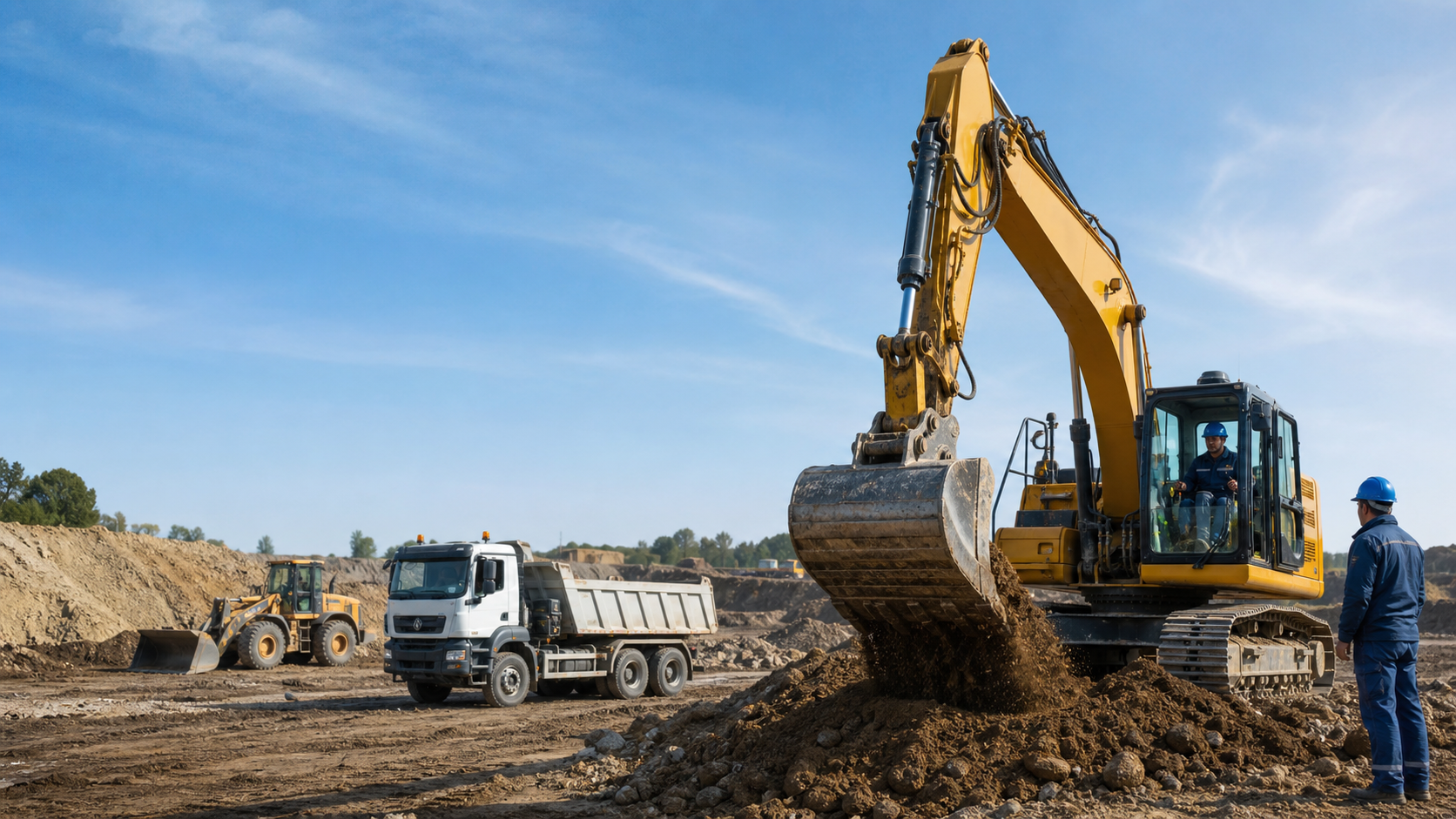 Location d’engins avec chauffeurs sur chantier avec Win@TP